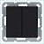 Выключатель 2-кл. 10А IP20 с подсветкой механизм черн. матовый soft touch Jasmart G3023NPB