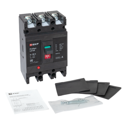 Выключатель автоматический 3п 50А 18кА LS125 ProPact EKF mccb-125-18-3-50-ls
