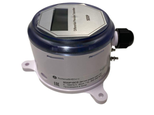 Датчик дифференциального давления канальный 0-1000Па 4-20мА ЖКЭ 24В SE SDDP10CD
