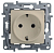 Розетка 1-м СП Etika 16А IP20 250В 2P+E с заземл. немецк. стандарт винт. клеммы механизм сл. кость Leg 672321