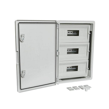 Корпус пластиковый распределительный ЩРН-45 IP65 сер. дверь 500х350х190 Промрукав PR08.26500