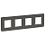 Рамка 4-м UNICA STUDIO дым.-сер./антрацит SchE NU280822
