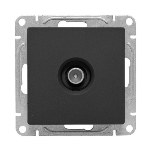 Розетка телевизионная оконечная TV СП Эпика механизм черн. EKF UP1-SOB-TV-3