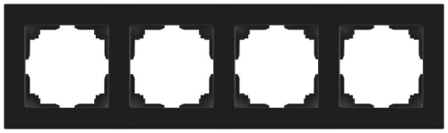 Рамка для розеток и выключателей Accent 6-504-05 на 4 поста СУ антрацит Intro Б0063710