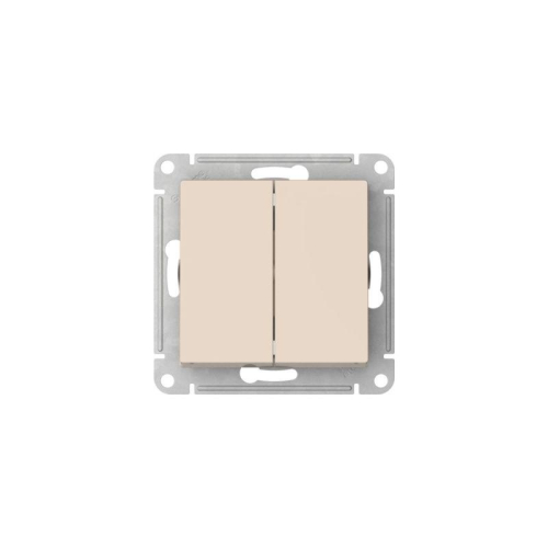 Выключатель 2-кл. AtlasDesign (сх. 5) 10AX быстрозажим. клем. механизм беж. SE ATN000251S
