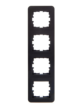 Рамка 4-м ASTI вертикал. черн. бархат LEZARD 7081-4200-154