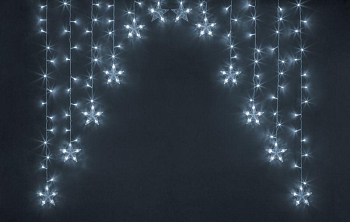 Гирлянда светодиодная "Бахрома" "Арка звезды" 95 033 NGF-D038-01 2.5х0.8м CW IP20 Navigator 95033