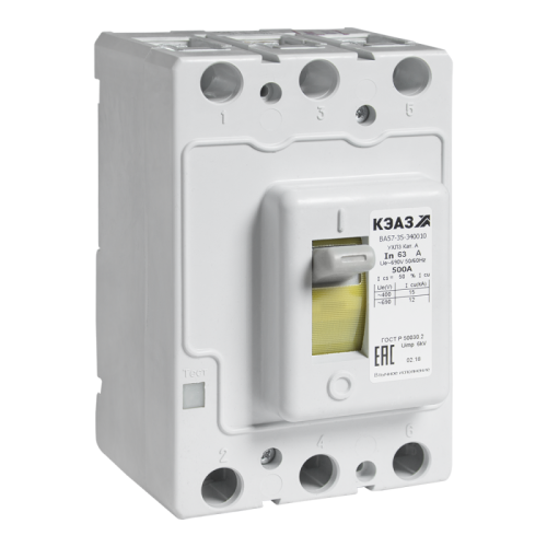 Выключатель автоматический 100А 500Im ВА57-35-340010 УХЛ3 690В AC втычной без панели КЭАЗ 265569