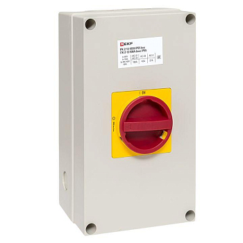 Переключатель кулачковый ПК-2-13 100А 3п "ВКЛ-ВЫКЛ" с блокировкой в боксе IP65 PROxima EKF pk-2k-13-100-a65