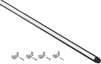 Профиль для LED ленты 2207 трапециевидный компл. аксессуров алюм. опал черн. (дл.2м) IEK LSADD2207-SET1-2-V4-1-K02