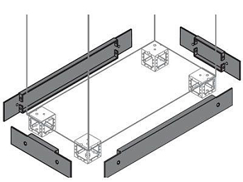 Фланец цоколя торц. 100х1200мм (уп.2шт) ABB ZN1200