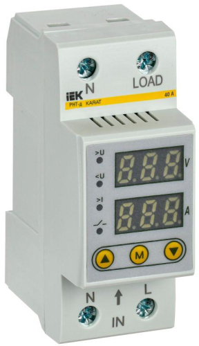 Реле напряжения и тока РНТ-д 1ф 36мм 40А IEK IVC21-1-40