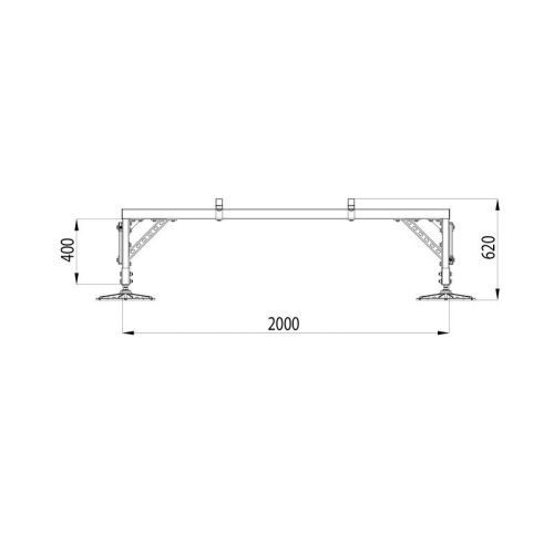 Конструкция опорная для установки оборудования TECHNORAPTOR FOOT 2000х1500 тип 2 KM-TR-F-SSEI-2000-1500-2 КМ TR0042