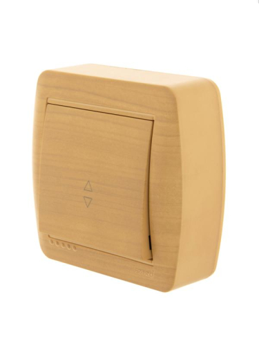 Переключатель проходной 1-кл. ОП Demet 10А IP20 ясень LEZARD 711-4700-105