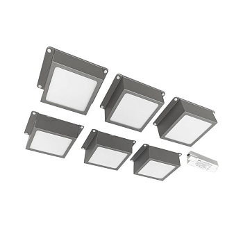 Светильник светодиодный PPL 089/G OPAL 42Вт 4000К IP40 6х(89х89х40мм) GREY ДВО/ДПО домино в потолок Грильято (комплект 6шт) Pro JazzWay 5060159