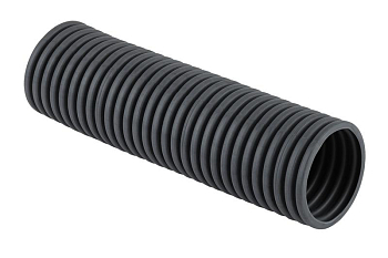 Труба гофрированная легкая d63мм с протяжкой безгалоген. трудногорючая (FRHF) (уп.15м) темн. сер. Ruvinil 66301
