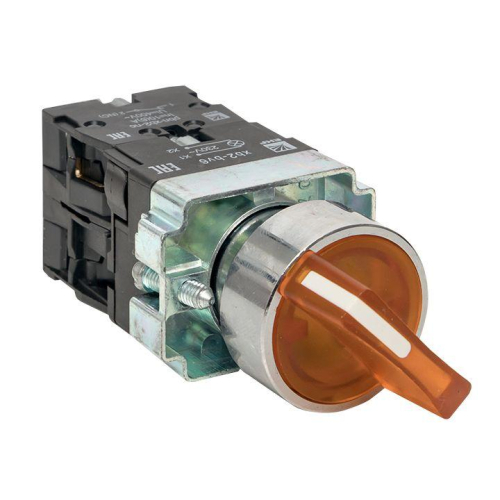 Переключатель BD21 2P с желт. подстветкой 230В NO PROxima EKF xb2-bk21-y-230