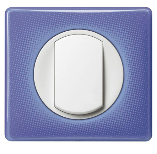 Панель лицевая Celiane для выкл. 1-кл. конт. с подсвет. бел. Leg 065004