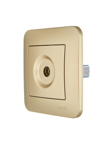 Розетка телевизионная оконечная TV СП ASTI IP20 в сборе золото. LEZARD 7081-3636-130