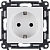 Розетка 1-м СП Valena Life 16А IP20 250В 2P+E защ. шторки безвинтов. клеммы с лицев. панелью механизм бел. Leg 753420