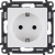 Розетка 1-м СП Valena Life 16А IP20 250В 2P+E защ. шторки безвинтов. клеммы с лицев. панелью механизм бел. Leg 753420
