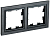 Рамка 2-м BRITE РУ-2-БрЧ черн. IEK BR-M22-K02