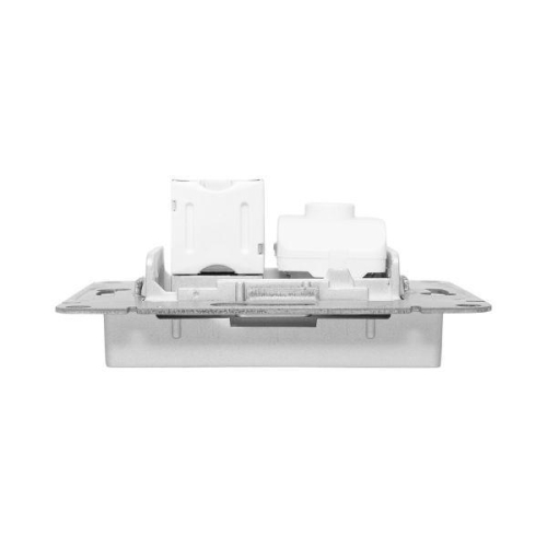 Розетка телевизионная + компьютерная СП Эпика TV + RJ45 кат.5 механизм алюм. EKF UP1-SOA-TV+RJ