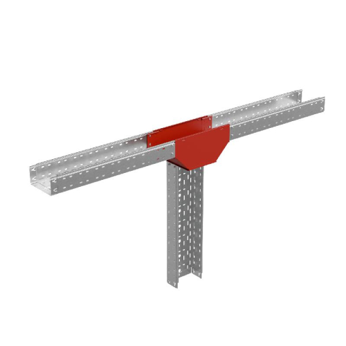Отвод для лотка Т-образ. вертикал. 80х600мм вниз с разворотом трассы на 90град. "ПЛЮС" HD85 КМ PL18421