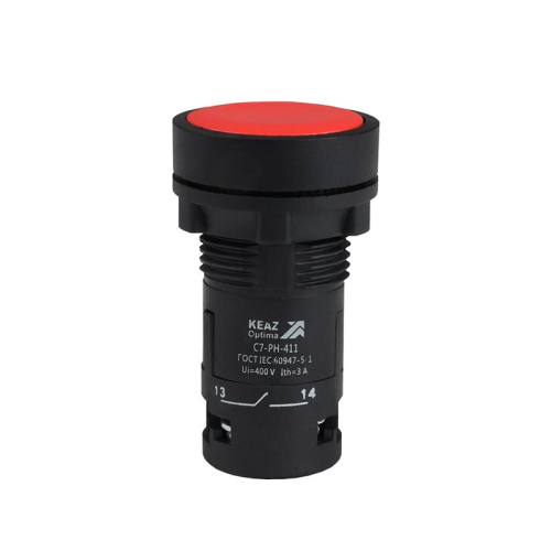 Кнопка с фиксацией OptiSignal Compact D22 С7-PH-411 красн. 1НО+1НЗ XB7NH45 КЭАЗ 362075