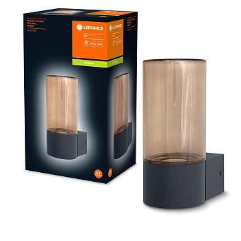Светильник ENDURA CLASSIC PIPE WALL E27 AMB настенный темн. сер. (без лампы) LEDVANCE 4058075554214