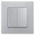 Переключатель 2-кл. СП Etika Plus 10А IP20 250В 10AX безвинтов. зажимы механизм алюм. IEK 672412