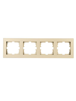 Рамка 4-м VESNA горизонт. без вставки зол. LEZARD 742-3600-149