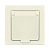 Розетка 1-м СП Афина 16А IP20 с заземл. с крышкой в сборе сл. кость (ivory) Universal A0029-I