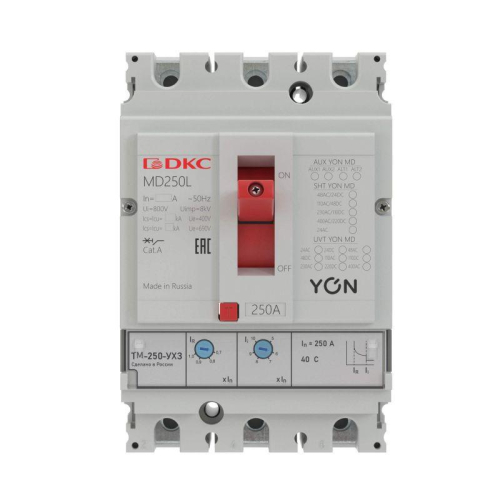 Выключатель автоматический 3п 100А 25кА Ir 0.7…1xIn YON MD250L-TM100
