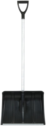 Лопата для уборки снега "Снеговик" 500х375х1355мм алюм. черенок; пластик. 68104