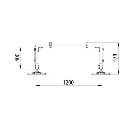 Конструкция опорная для установки оборудования TECHNORAPTOR FOOT 1200х2000 тип 1 KM-TR-F-SSEI-1200-2000-1 КМ TR0013