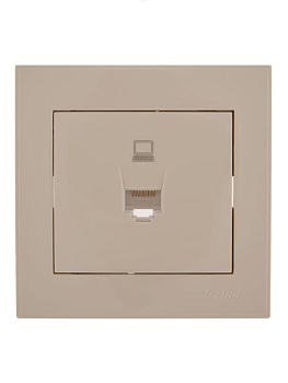 Розетка компьютерная СП Rain RJ45 крем. LEZARD 703-0303-139