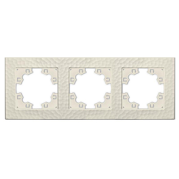 Рамка 3-м Афина фактурная универс. слоновая кость (ivory) Universal A10045-I