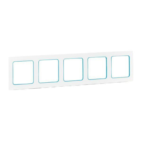 Рамка 5-м Стокгольм бел. с линией цвета син. EKF EXM-G-306-30