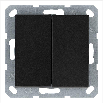 Переключатель перекрестный 2-кл. 10А IP20 механизм антрацит Jasmart G3014B