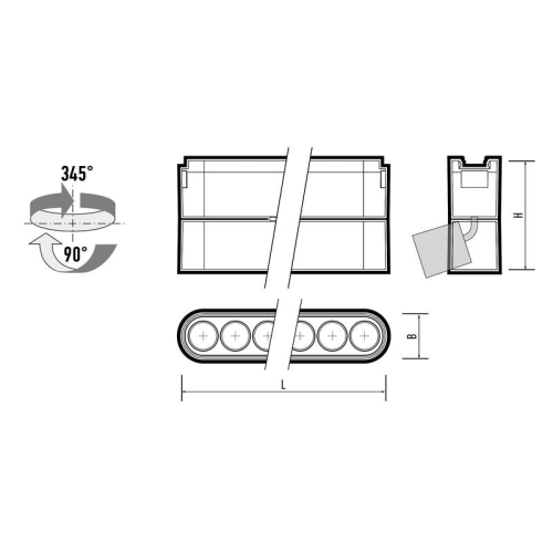 Светильник светодиодный трековый Метр (MTR)16 1318R 18Вт 4000К spot 36град. BL IP20 низковольтный Pro черн. JazzWay 5057098