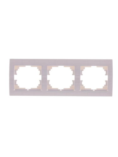 Рамка 3-м Deriy горизонт. бел. LEZARD 702-0200-148