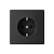 Розетка ArtGallery 16А с заземл. защ. шторки механизм карбон SE GAL001045