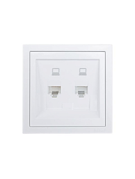 Розетка компьютерная 2-мест. ZIMA IP20 бел. LEZARD 704-0288-141