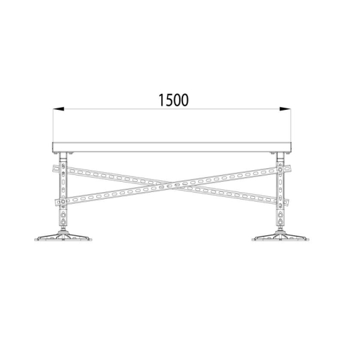 Конструкция опорная для установки оборудования TECHNORAPTOR FOOT 1500х1500 тип 2 KM-TR-F-SSEI-1500-1500-2 КМ TR0026