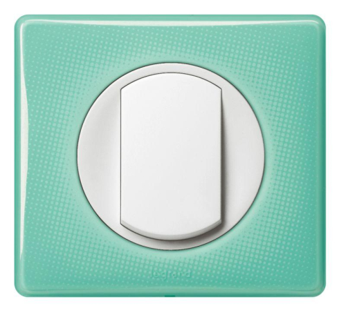 Панель лицевая Celiane для выкл. 1-кл. конт. с подсвет. бел. Leg 065004