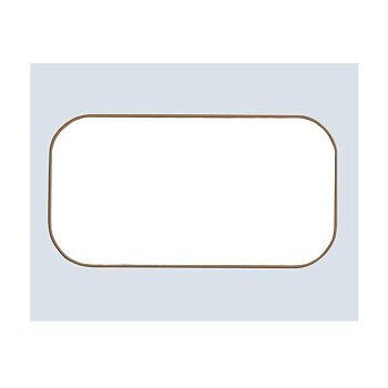 Рамка для розетки 2-м Стокгольм бел. с линией цвета шампань PROxima EKF EYM-G-305-20