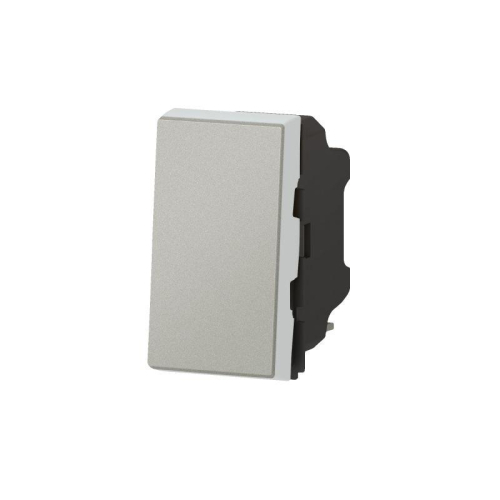 Переключатель проходной 1мод. Mosaic 10AX алюм. Leg 079201L