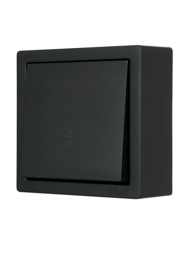 Выключатель проходной 1-кл. ОП LETO черн. бархат LEZARD 752-4200-105