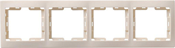 Рамка 4-м верт. Кварта РВ-4-ККм крем. IEK EMK41-K33-DM